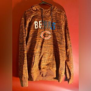 Chicago Bears NFL Football Team Hooded Sweater Authentic XL Orange
